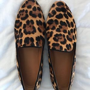 J. Crew Calf Hair Smoking Moccasins Size 8